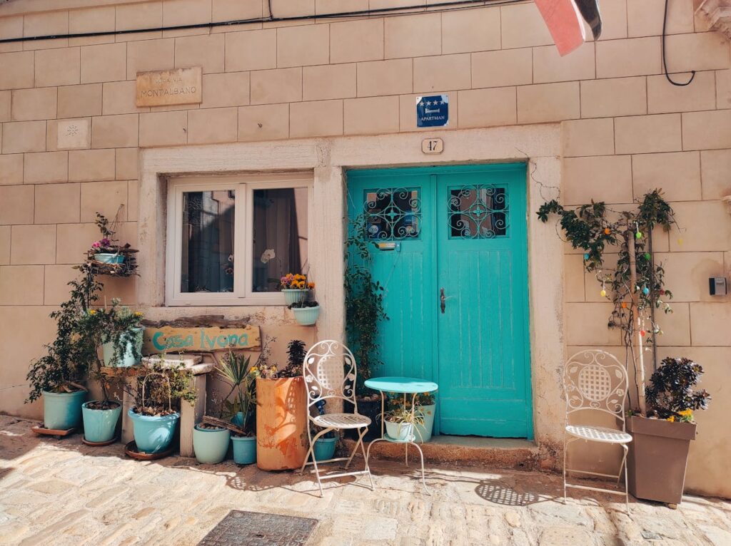 Entrance to the Apartments Casa Ivona in Rovinj, Croatia